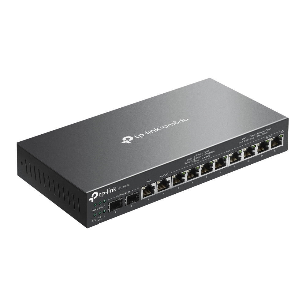 TP-Link ER7212PC Omada 3-in-1 Gigabit VPN Router | Dual-Core CPU, Up to 4× WAN Ethernet Ports, 110W PoE Budget TP-Link ER7212PC Omada 3-in-1 Gigabit VPN Router | Dual-Core CPU, Up to 4× WAN Ethernet Ports, 110W PoE Budget